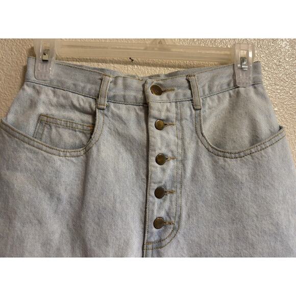 VTG Bongo Mom Jeans Sz 7 Button Fly Hi Rise USA 80’s 90s Light Wash Rock Grunge - Picture 3 of 7